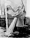 Harpo with harp