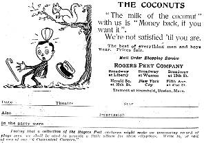 The Cocoanuts - Rogers Peet Advertisement From the Program