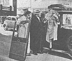 Harpo, Groucho, and Margaret Dumont in a scene from the film