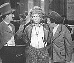 Groucho, Harpo, and Chico in a scene from the film