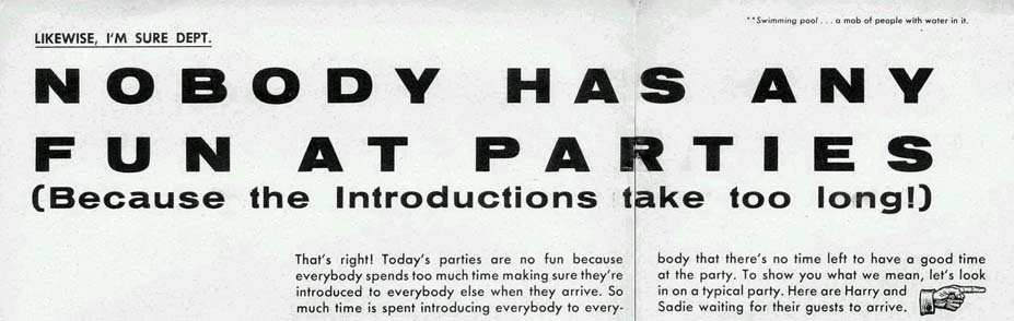 Nobody Has Any Fun At Parties